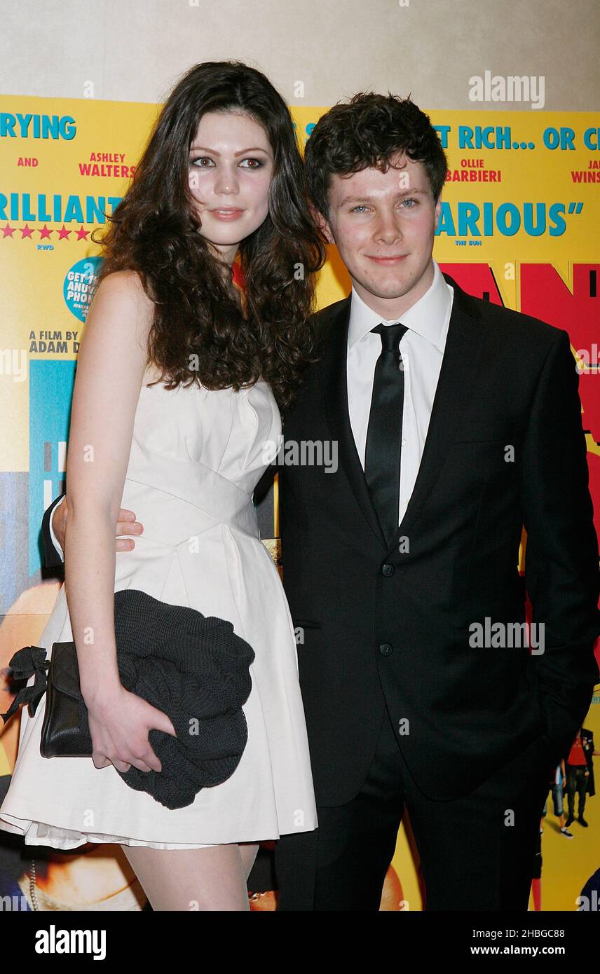 Ollie Barbieri (r) from Skins at the Anuvahood Premiere at the Empire