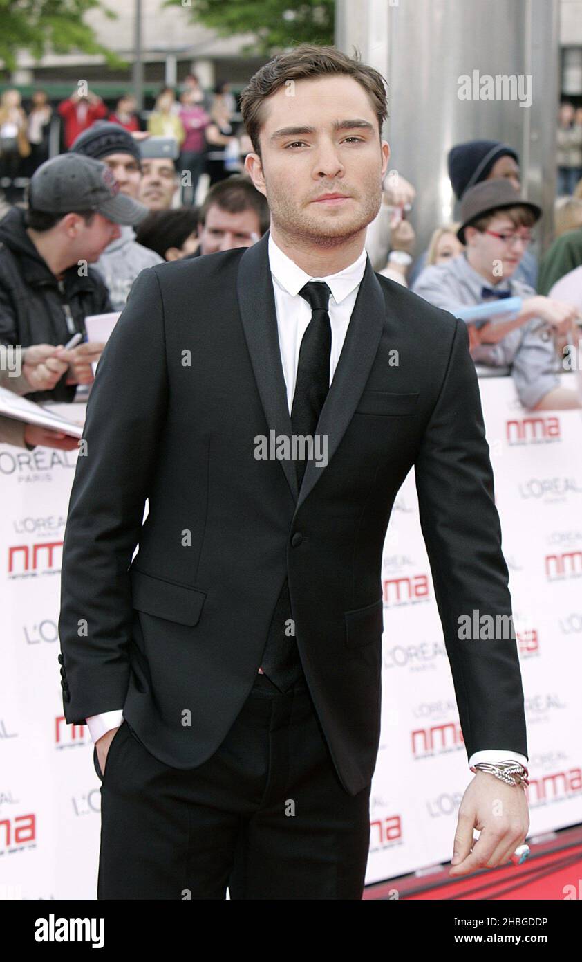 Ed Westwick arriving for the 2011 National Movie Awards at Wembley Arena, London Stock Photo