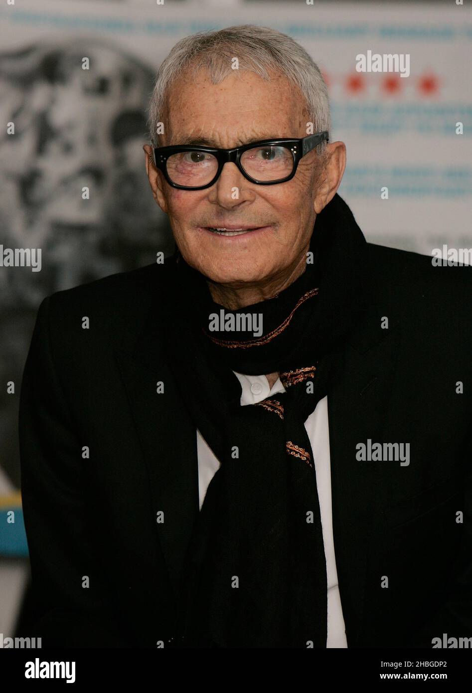 Vidal Sassoon attending the UK premiere of 'Vidal Sassoon: The Movie' held at Vue Cinema at Westfield Shopping Centre in Central London. Stock Photo
