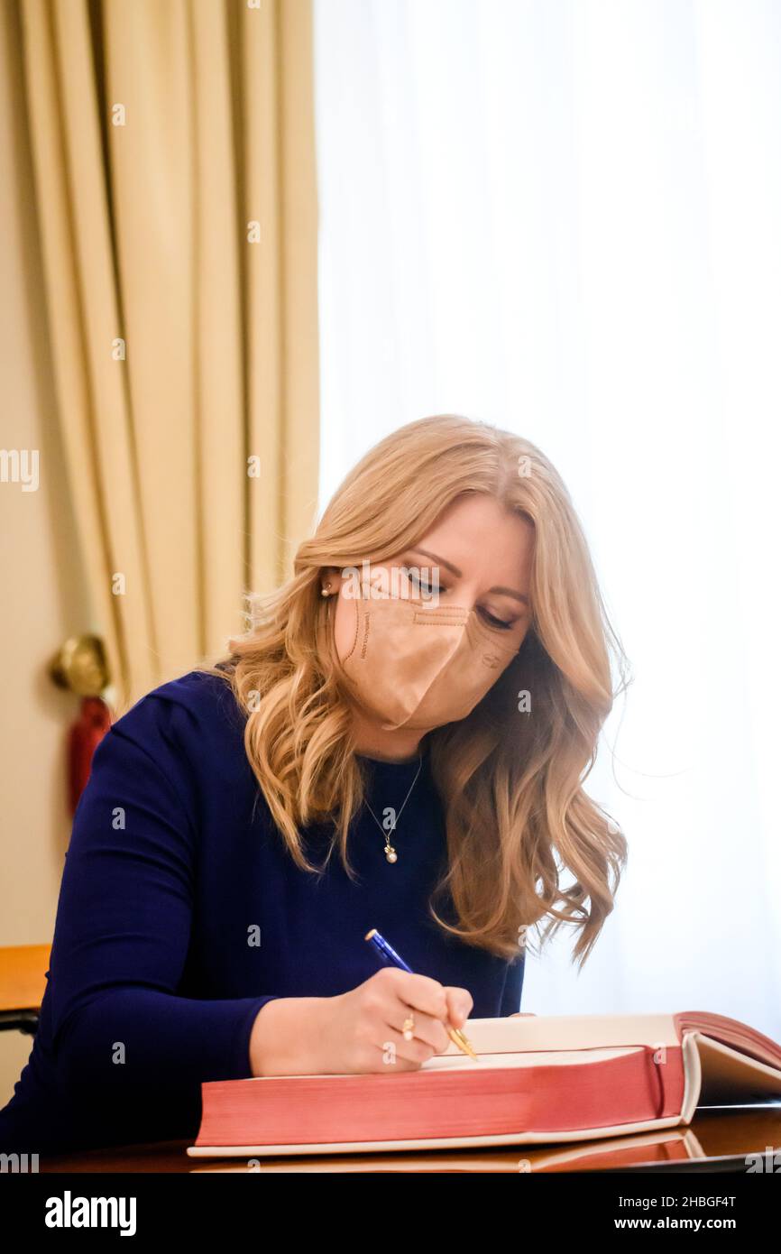 RIGA, LATVIA. 20th December 2021. Zuzana Caputova (at photo), President
