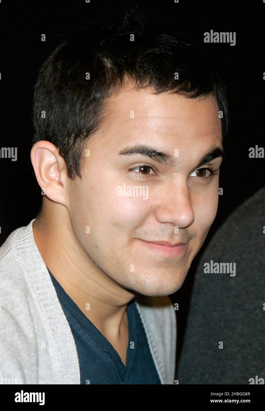 Carlos Pena Jr of Big Time Rush attends signing at HMV Oxford Street in London. Stock Photo