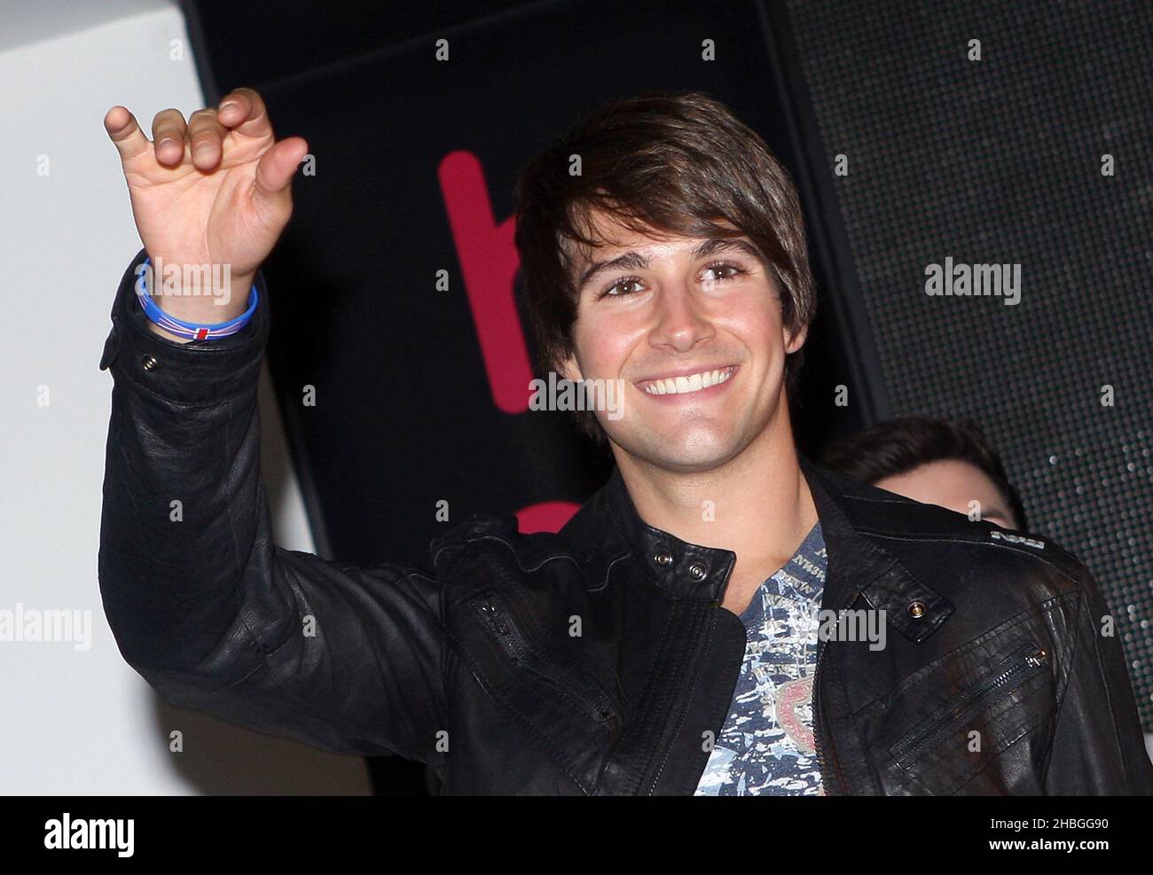 James Maslow of Big Time Rush attends signing at HMV Oxford Street in