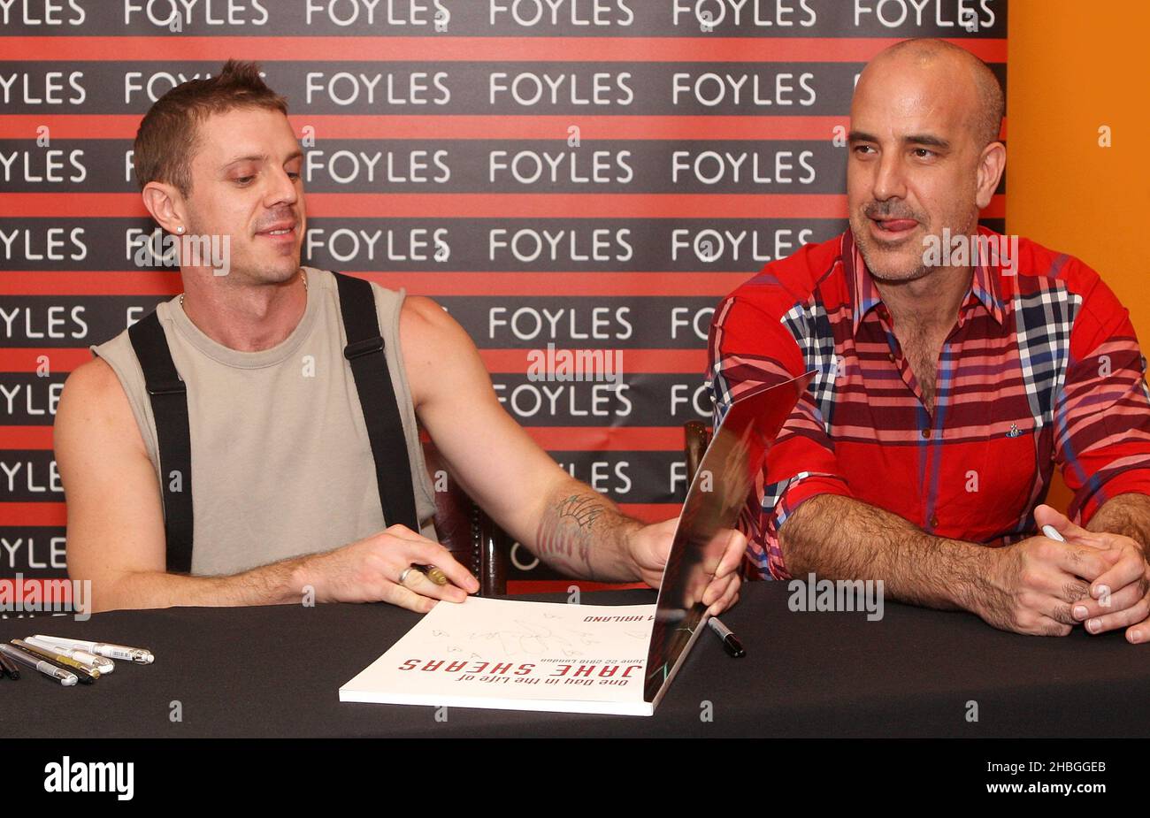 Jake Shears and author Tim Hailand at the 'One Day in the Life of Jake