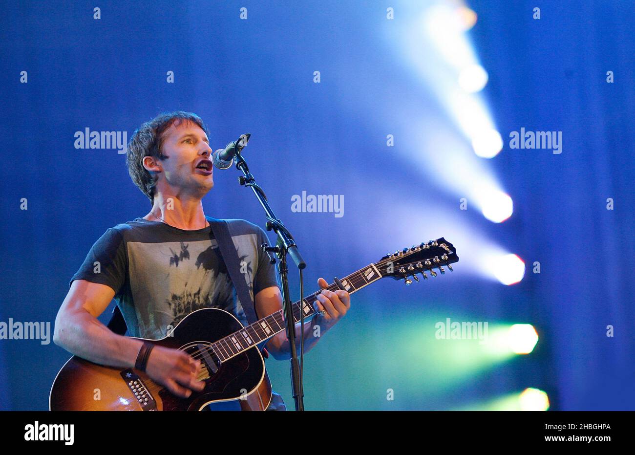 James Blunt performs at the Radio 2 Live in Hyde Park in London Stock Photo