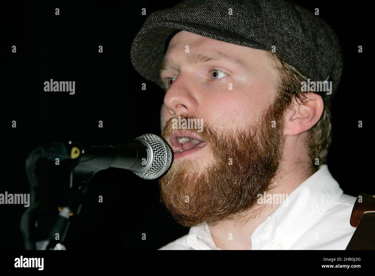 Alex Clare performs at the at UK Festival Awards Launch at The Red Bull Studios in South London. Stock Photo