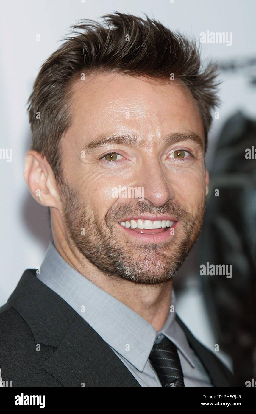Hugh Jackman arrives at the Real Steel Preview Screening at the BT Tower in London Stock Photo