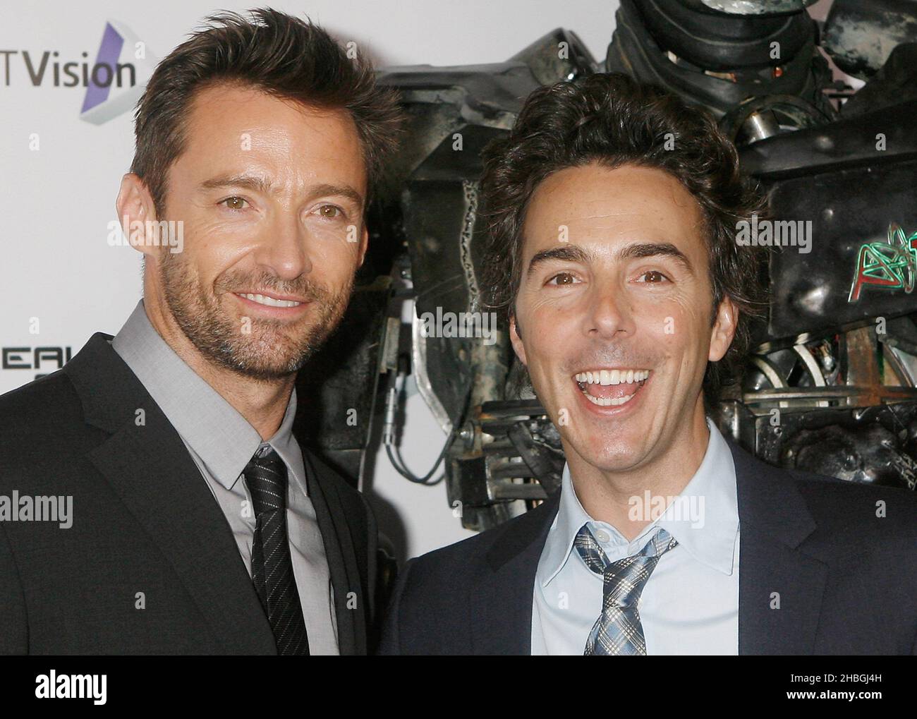 Hugh Jackman and Director Shawn Levy arrive at the Real Steel Preview