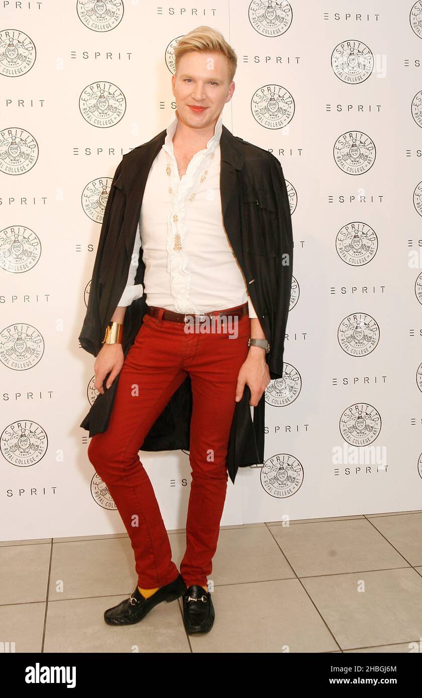 Henry Conway arriving at the Espirit RCA Collection Launch at Esprit in London. Stock Photo