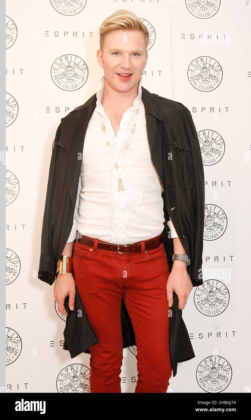 Henry Conway arriving at the Espirit RCA Collection Launch at Esprit in London. Stock Photo