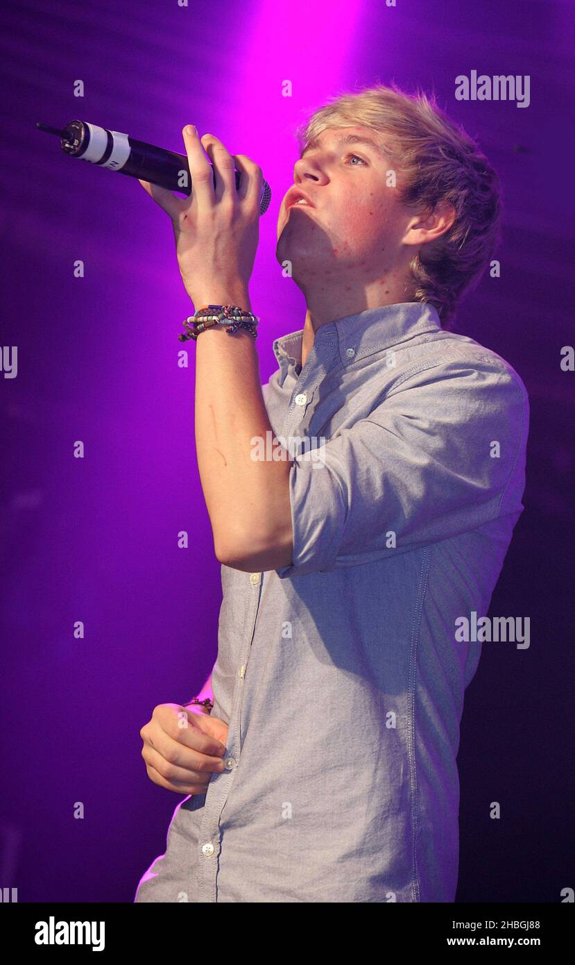 Naill Horan of One Direction performs live at G-A-Y Heaven in London. Stock Photo