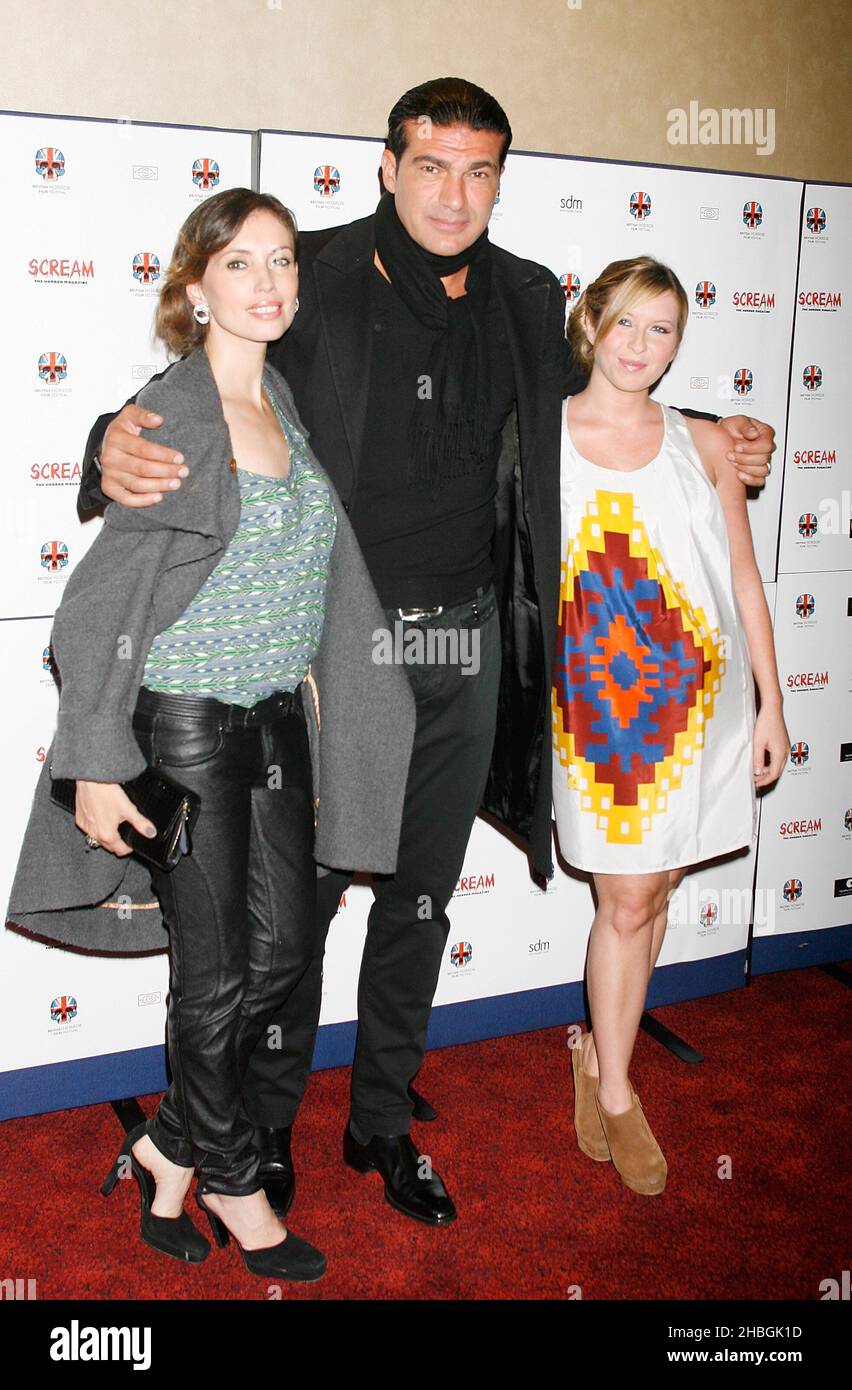 Jane March,Tamer Hassan and Brooke Kinsella arrive at the Stalker Premiere at the Empire Cinema,Leicester Square, London Stock Photo