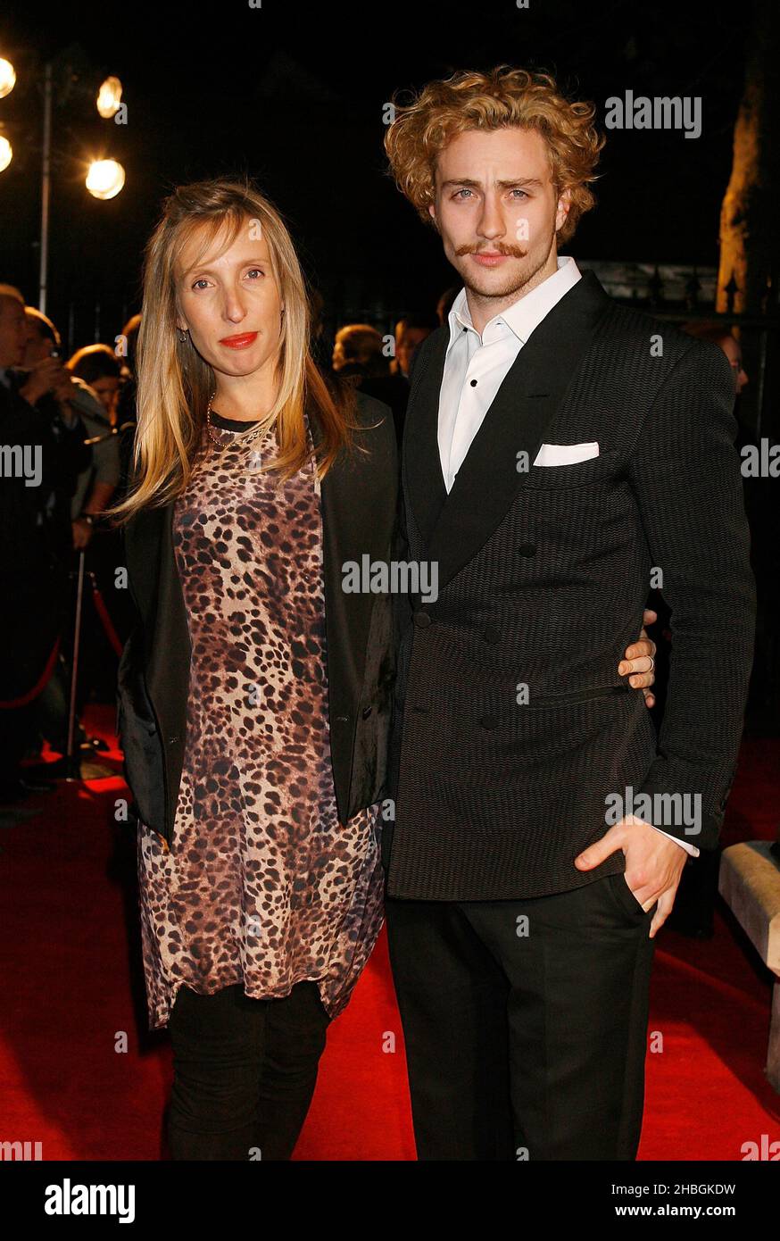 Sam Taylor Wood and Aaron Johnson arriving at the 55th BFI Film Festival Awards at LSO Church in East London. Stock Photo