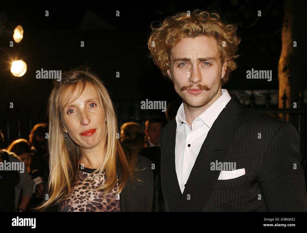 Sam Taylor Wood and Aaron Johnson arriving at the 55th BFI Film Festival Awards at LSO Church in East London. Stock Photo