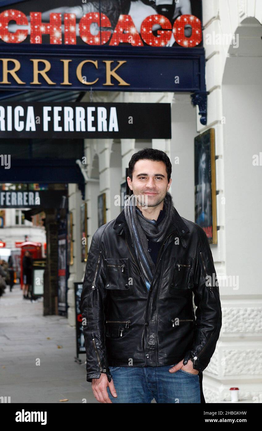 Darius Campbell attends the Chicago photocall to promote his debut in the West End production of