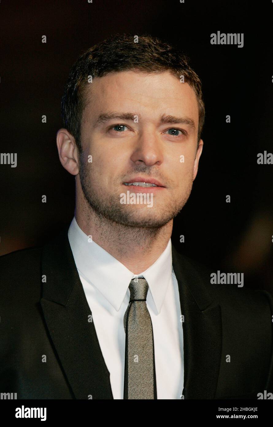 Justin Timberlake attends the In Time UK Premiere at Curzon's Mayfair,London Stock Photo