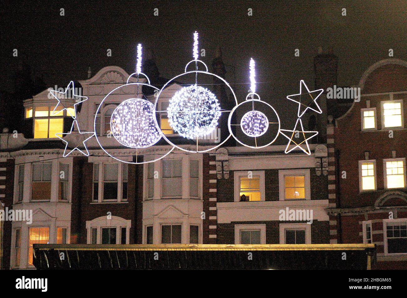 Lisa Snowdon switches on Marylebone High Street Christmas Lights in