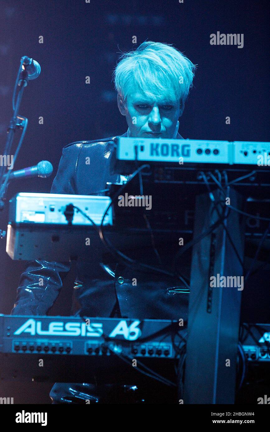 Nick Rhodes of Duran Duran performs at the 02 Arena, London Stock Photo ...