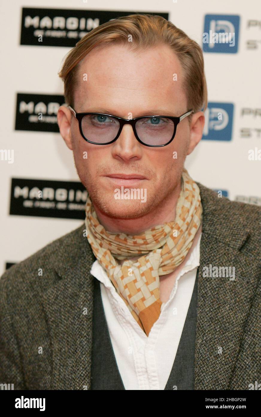 Paul Bettany arrives at the Margin Call - UK Film Premiere Vue West End in London Stock Photo