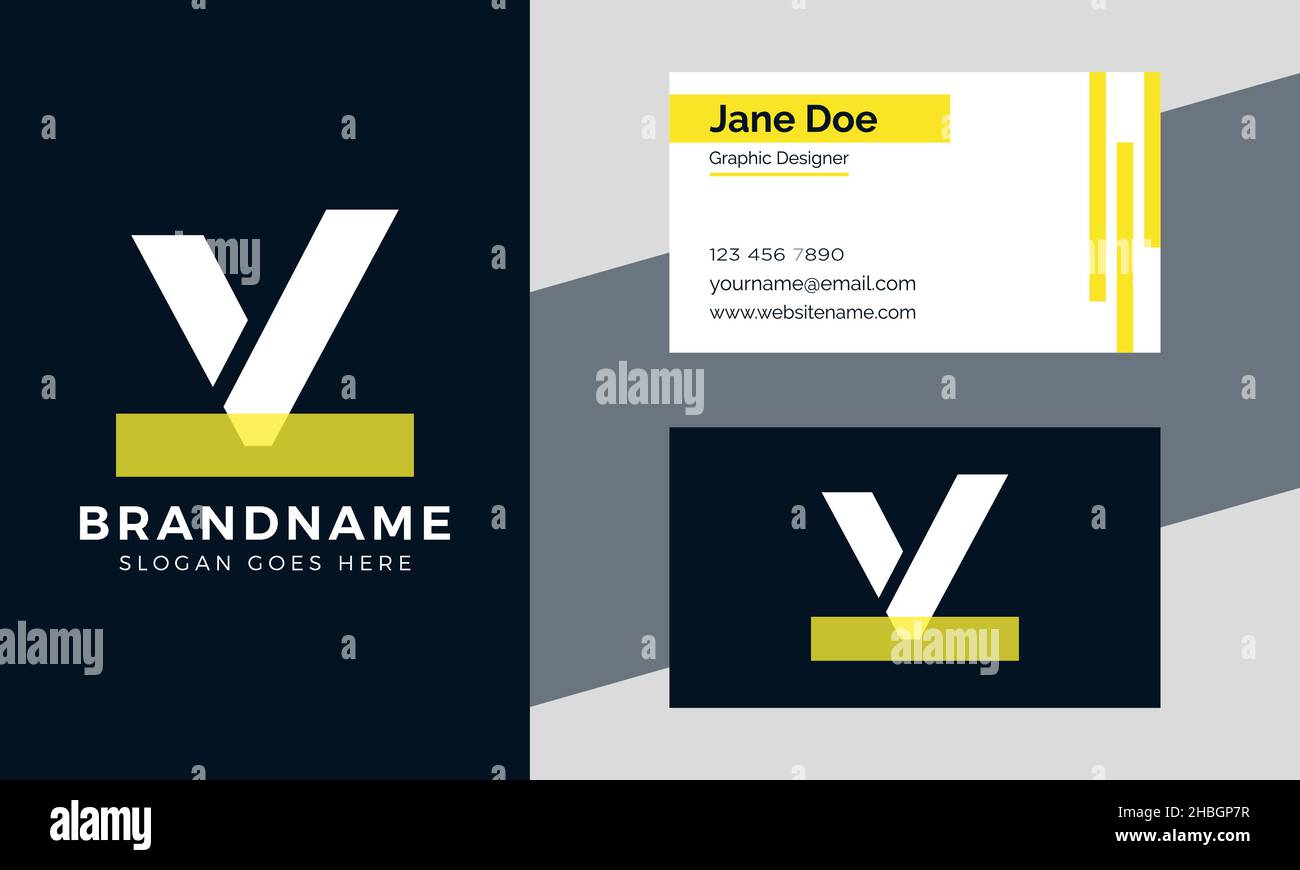 Abstract Premium branding letter V logo design template Stock Vector