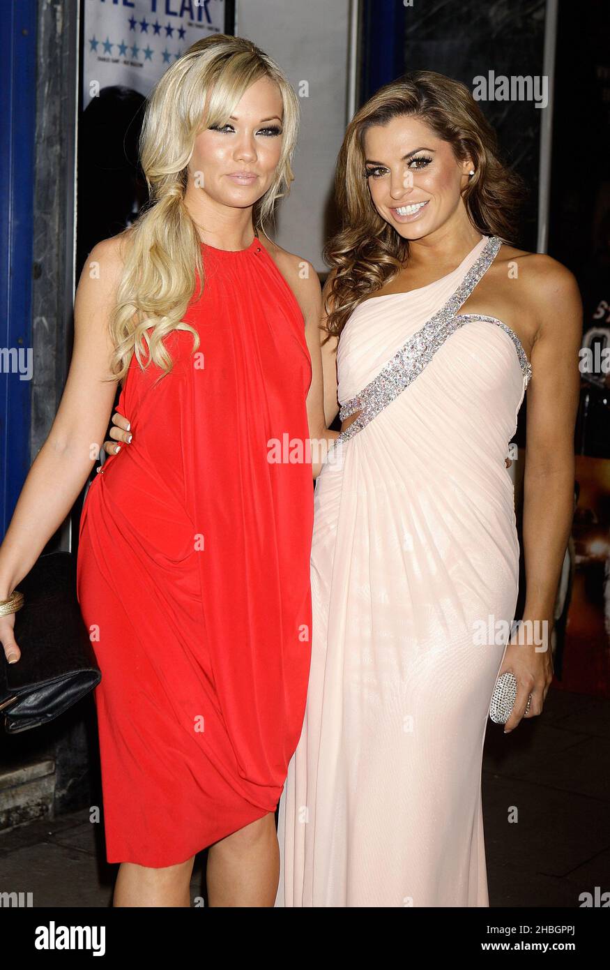 Model Sara Beverley Jones and Louise Glover attending the world premiere of 'Deviation' at Odeon Cinema in Covent Garden, London. Stock Photo