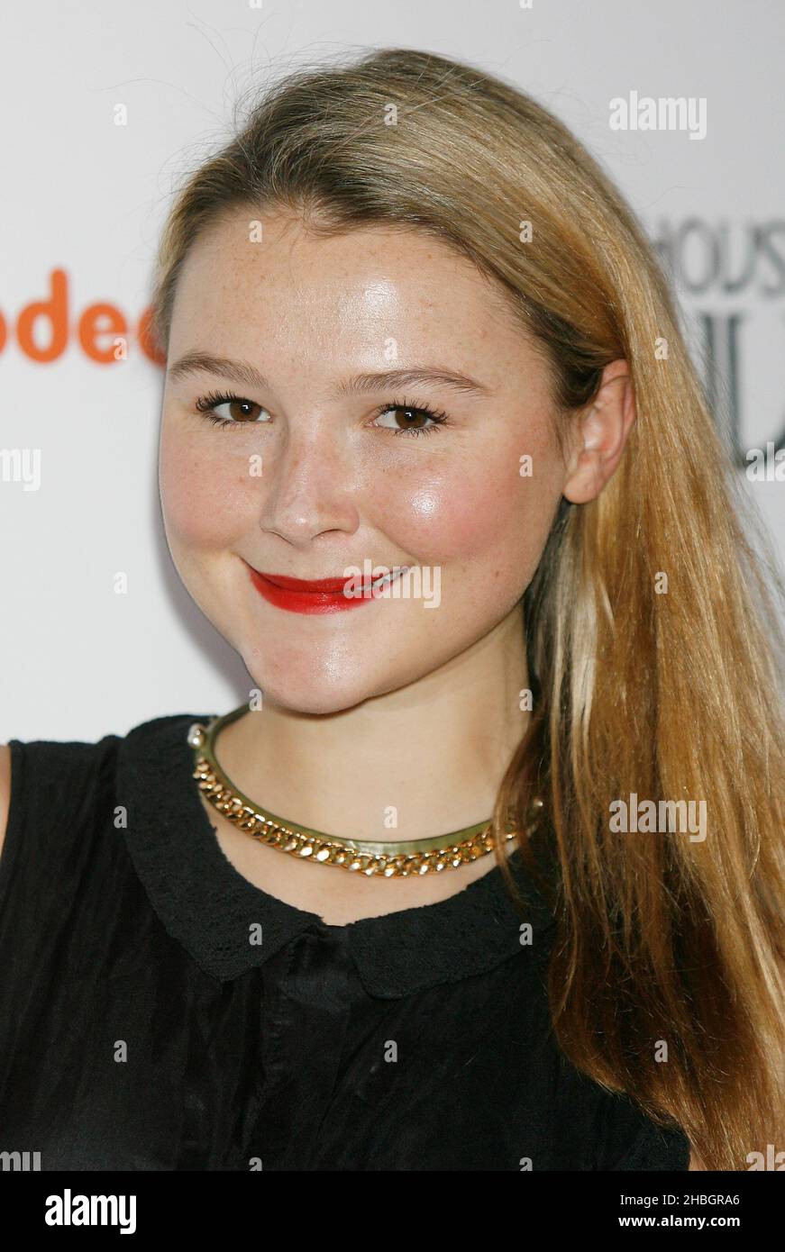 Amber Atherton attends the NickelodeonÕs House of Anubis Season 2 Premiere in association with Childline, at the Freemasons Hall in Covent Garden, London. Stock Photo
