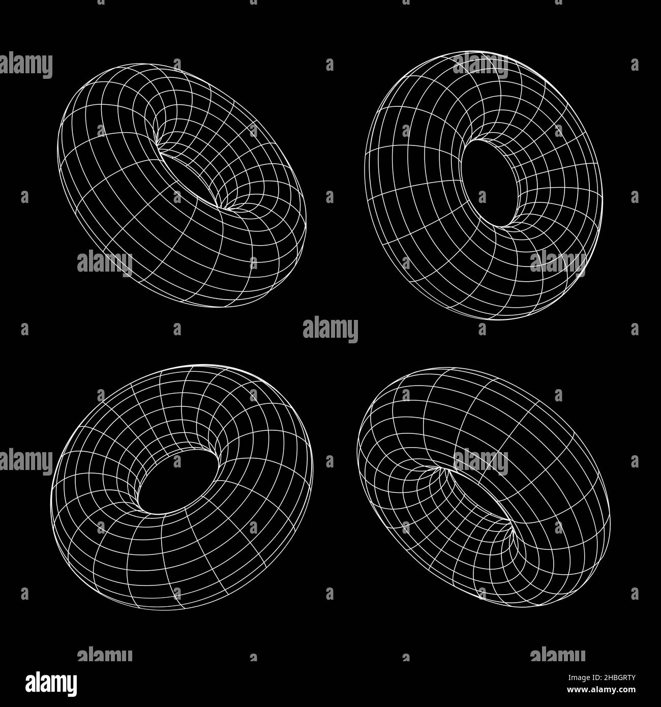 vector retro futuristic design elements 3D cube. Retro graphics set ...