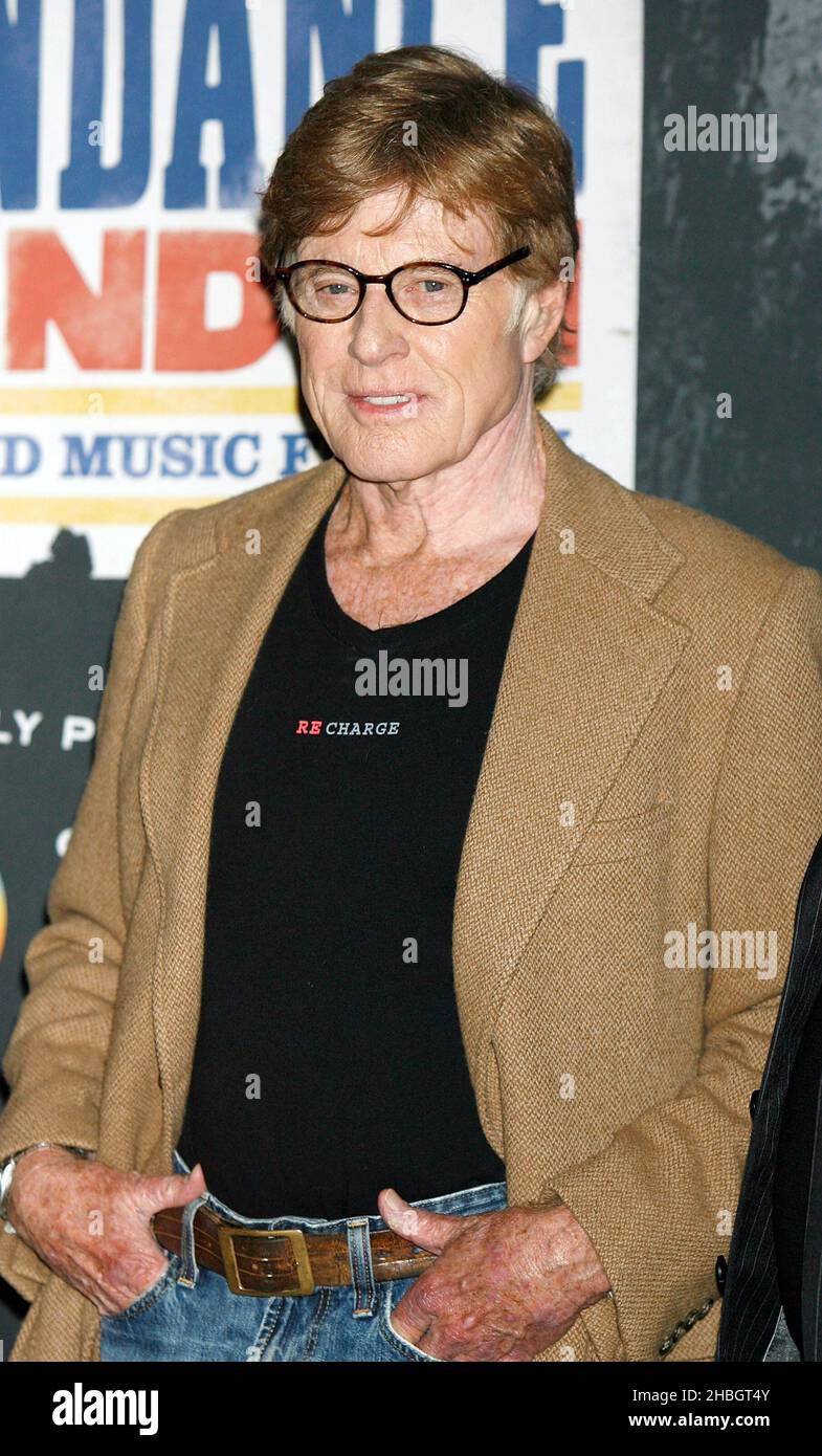 Robert Redford attending a photocall to launch the Sundance London film and music festival, at the O2 in east London. Stock Photo