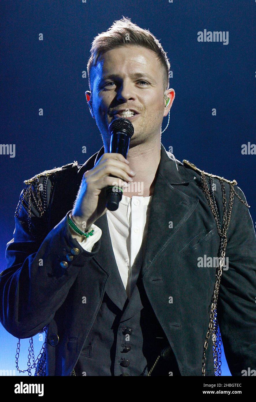 Nicky Byrne of Westlife performing live in concert during the band's