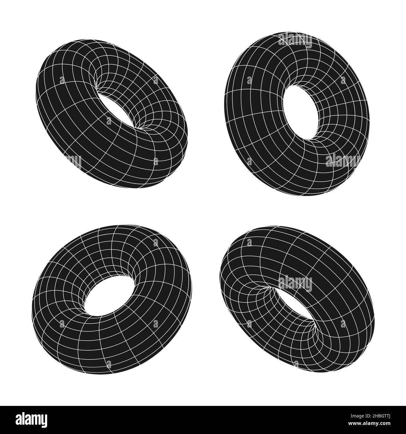 vector retro futuristic design elements 3D cube. Retro graphics set ...