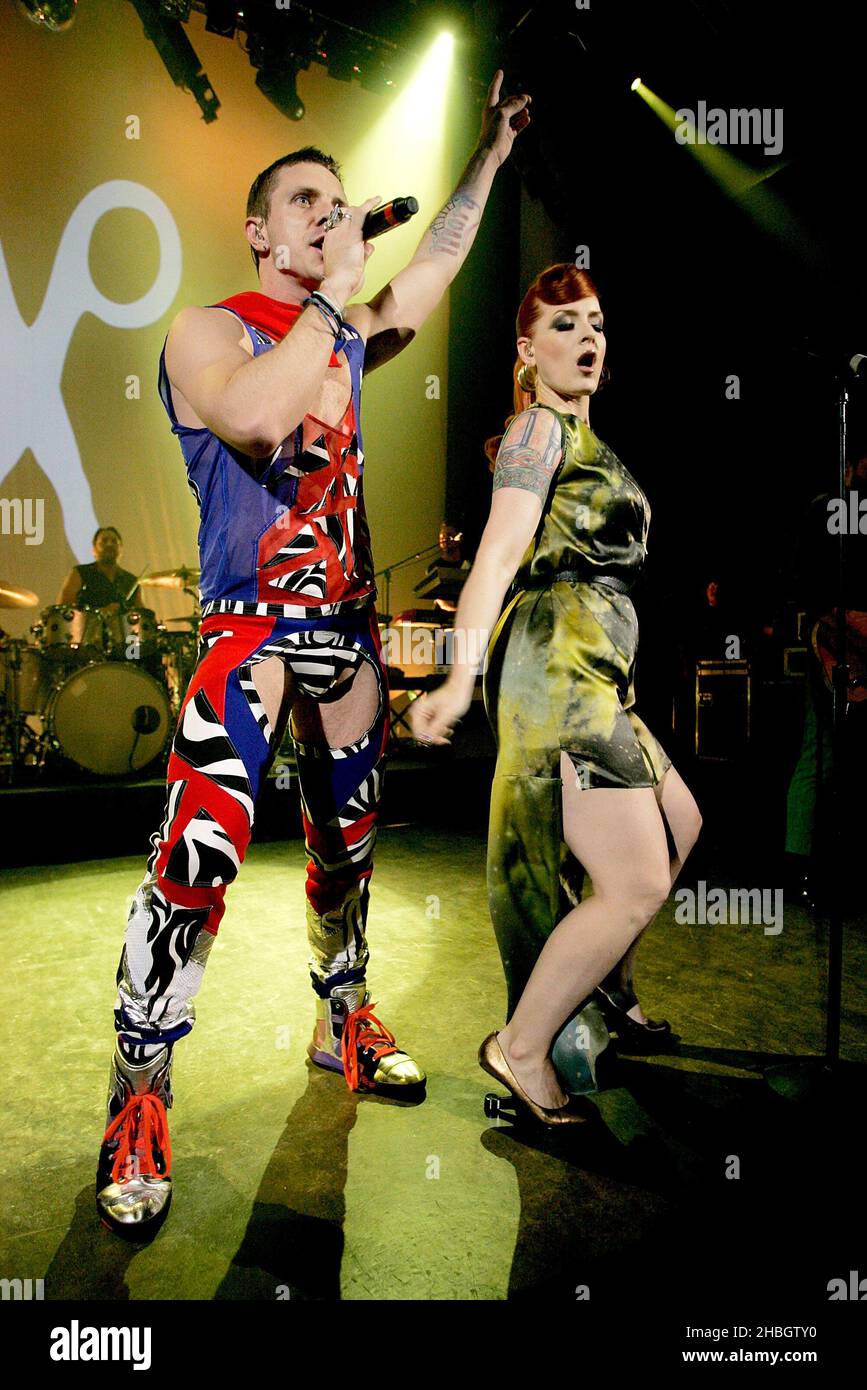 Jake Shears and Ana Matronic of Scissor Sisters perform at the Shepherd