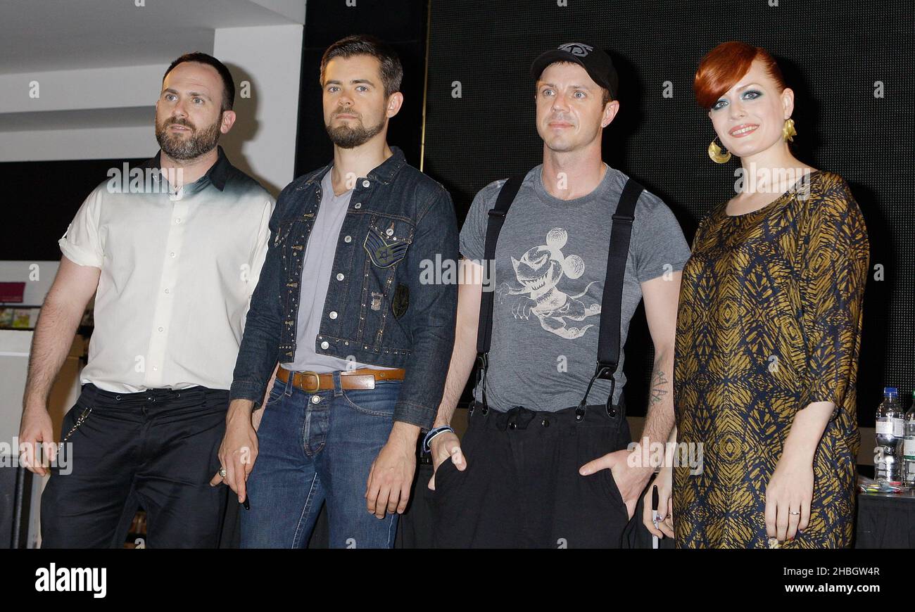 (L-R) Babydaddy, Del Marquis, Jake Shears and Ana Matronic of Scissor ...