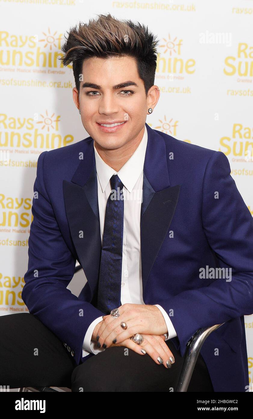 Adam Lambert backstage at the Rays of Sunshine Concert at the Royal ...