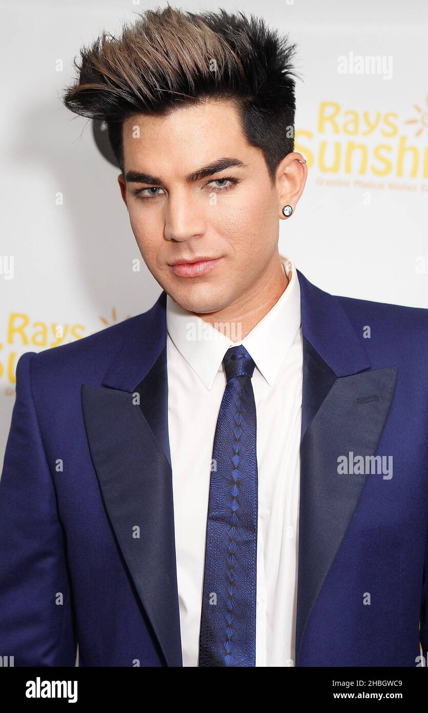 Adam Lambert backstage at the Rays of Sunshine Concert at the Royal ...