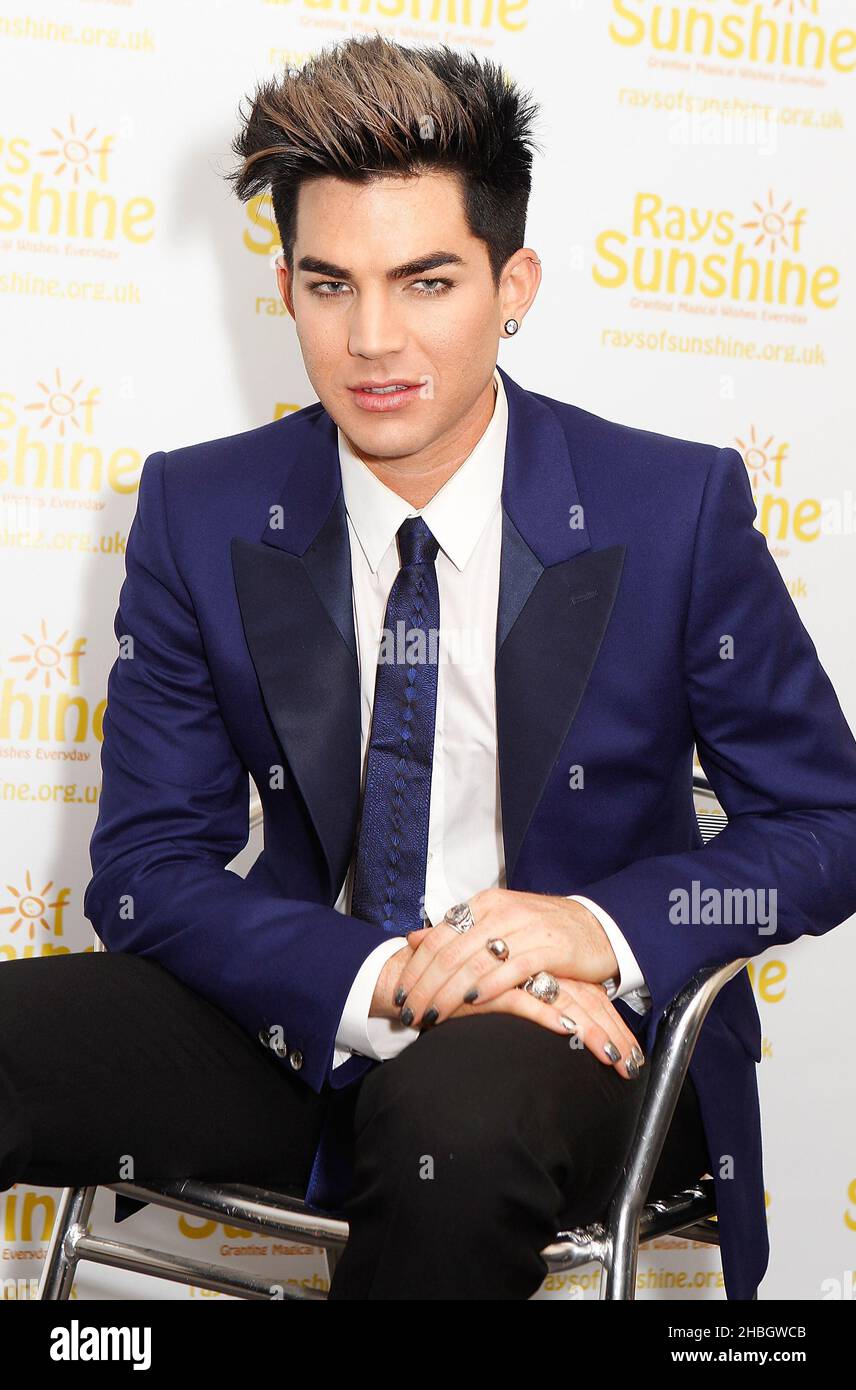 Adam Lambert backstage at the Rays of Sunshine Concert at the Royal ...