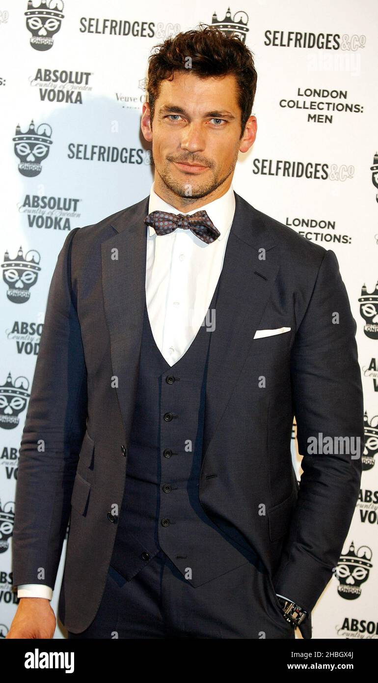 David Gandy arriving at London Collections: Men 2012 Selfridges and Disturbing London Event hosted by Tinie Tempah in Central London. Stock Photo