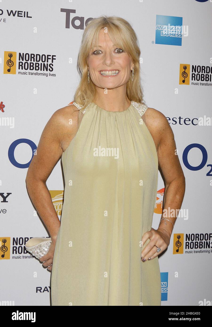 Gaby Roslin arriving at the Nordoff Robins 02 Silver Clef Awards at the Hilton Hotel June 29, 2012. Stock Photo