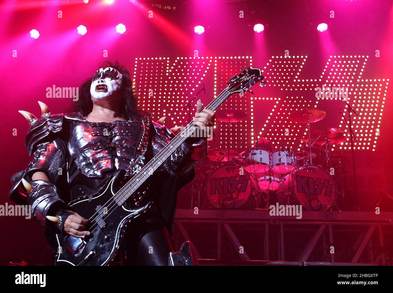 Gene Simmons of Kiss performs in aid of the charity Help for Heroes at The HMV Forum in Kentish Town, London. Stock Photo