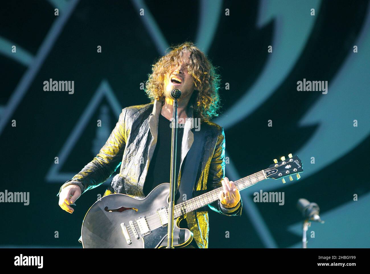Chris Cornell of Soundgarden performs at Hard Rock Calling in Hyde Park on 13 July,2012. Stock Photo