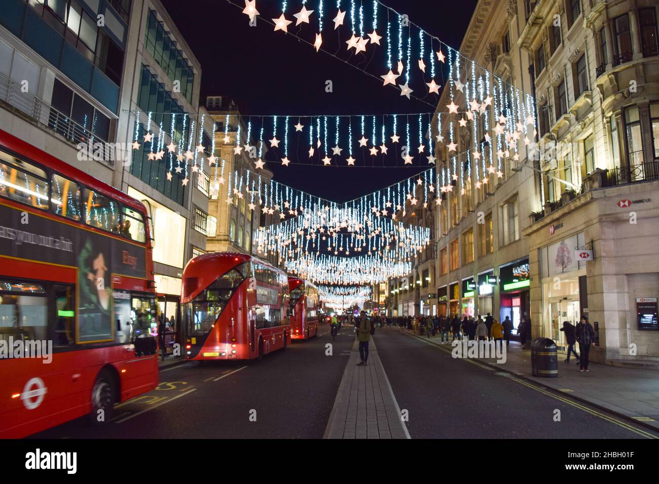 Christmas lights in Oxford Street. London, UK. 25th November 2021 Stock