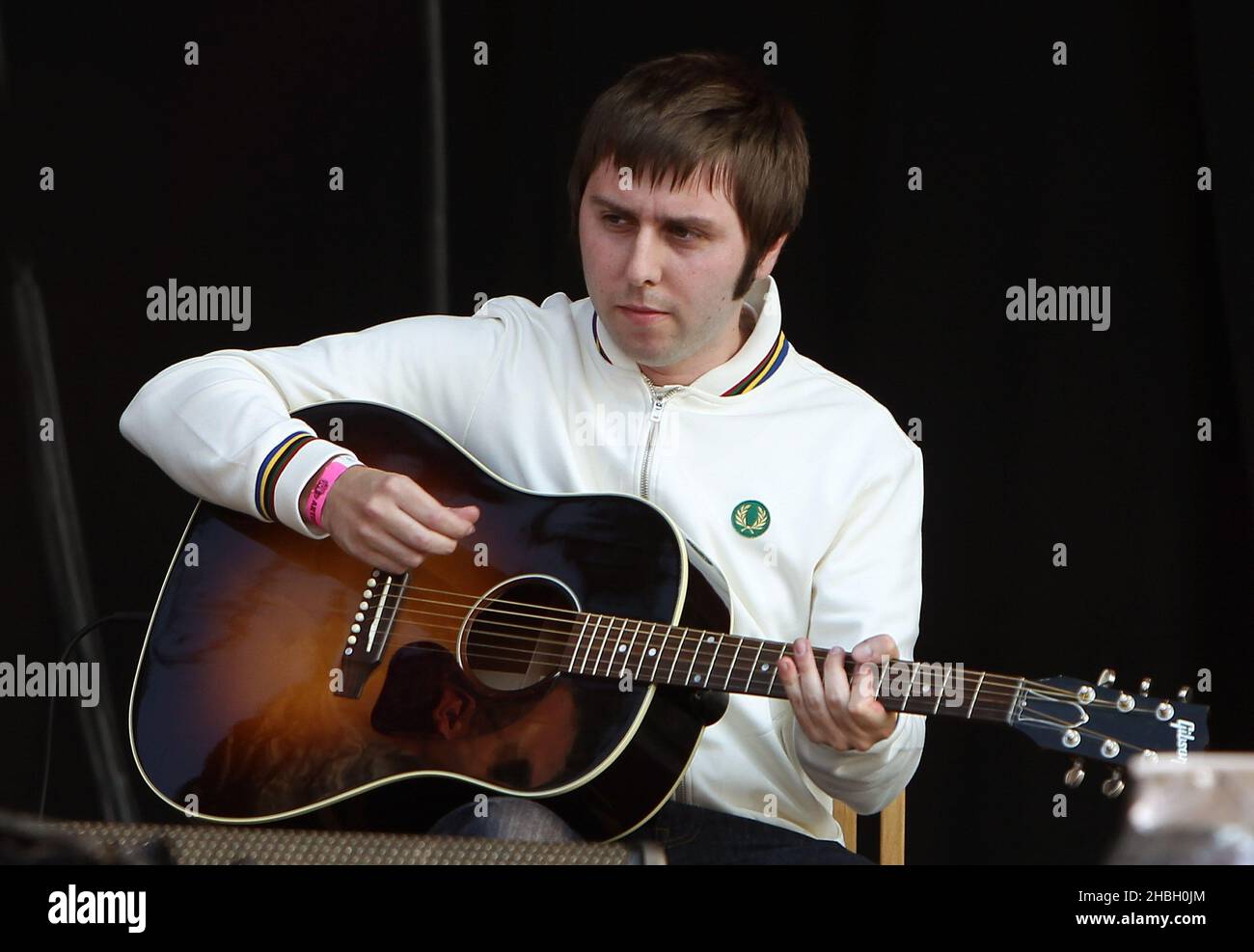 Guest James Buckley from the Inbetweeners performs on stage with Ocean ...