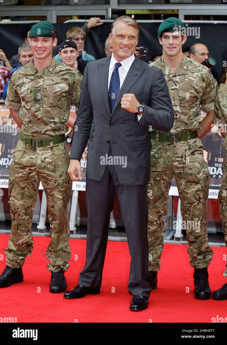 Dolph Lundgren attends The Expendables 2 'Back For War' UK Premier at The Empire Theatre in Leicester Square, London. Stock Photo