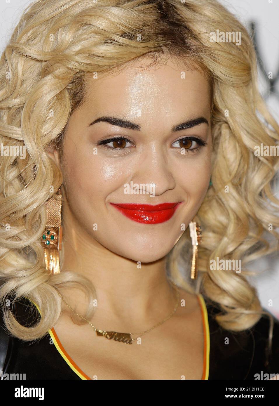 Rita Ora promoting her new single at Whiteley Shopping Centre in London