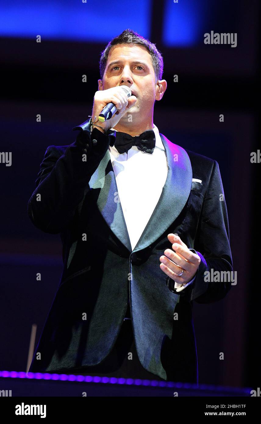 SŽbastien Izambard of Il Divo performs live on stage during BBC Radio 2 ...