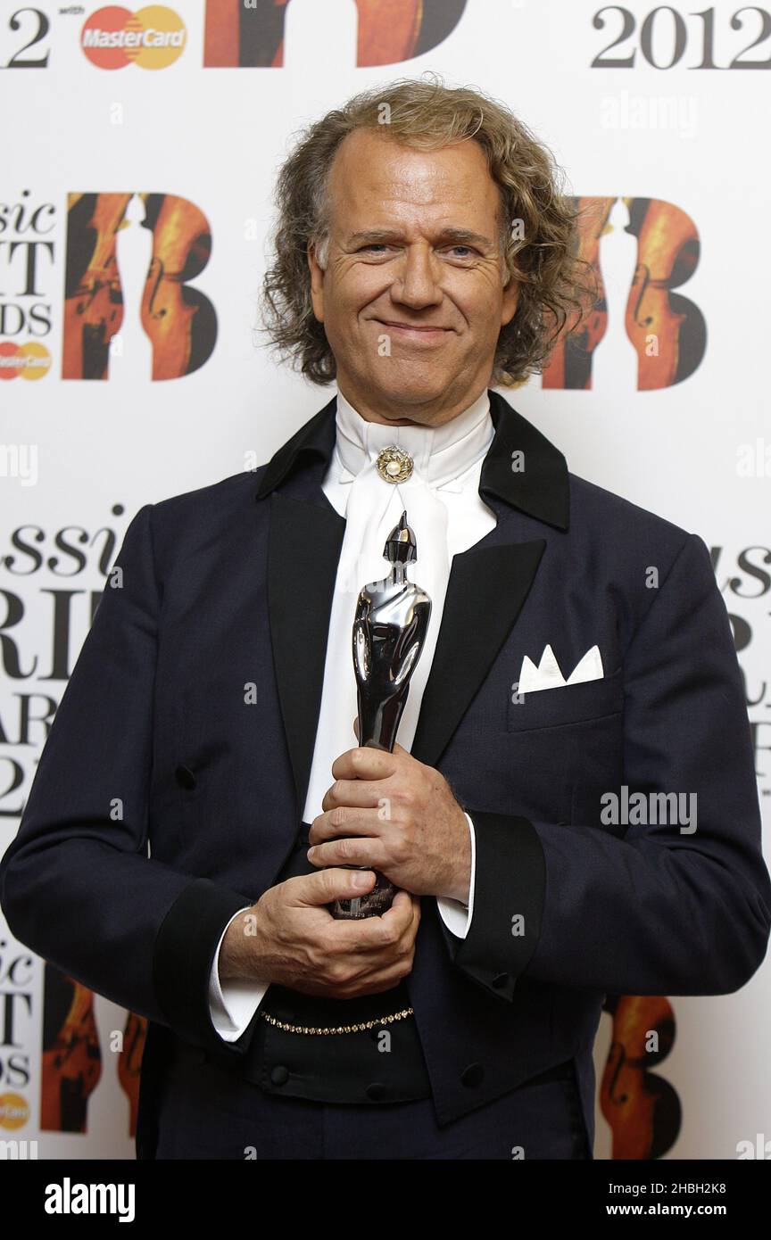 Andre Rieu at the 2012 Classic Brit Awards at the Royal Albert Hall Stock Photo