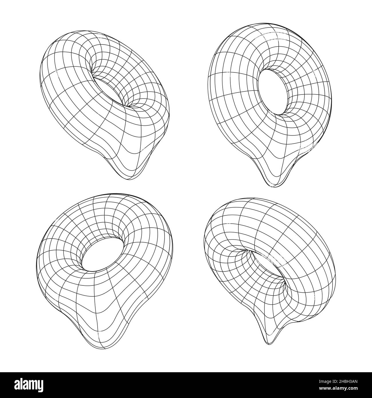 vector retro futuristic design elements 3D cube. Retro graphics set ...