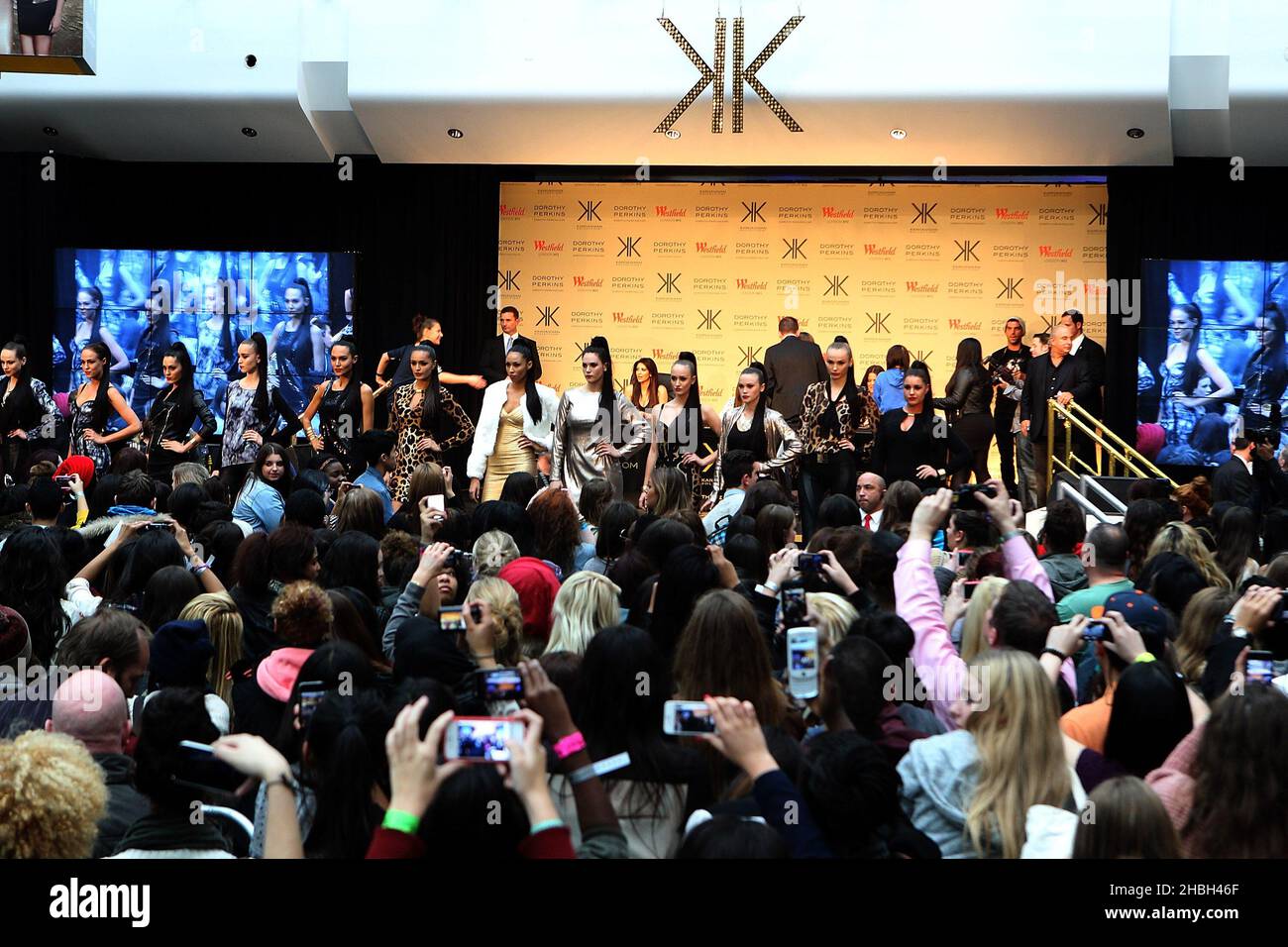 Model Army parade wearing The Kardashian Sisters,Kim, Koutney and Khloe