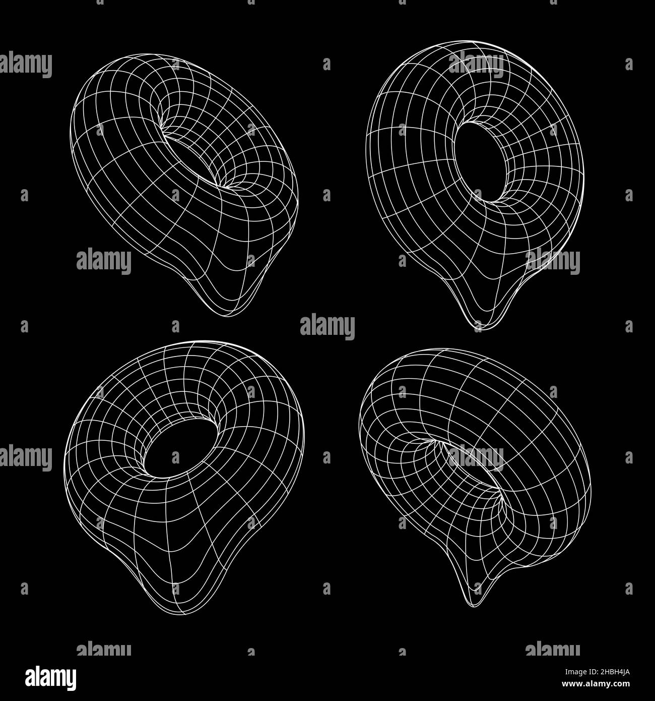 vector retro futuristic design elements 3D cube. Retro graphics set ...