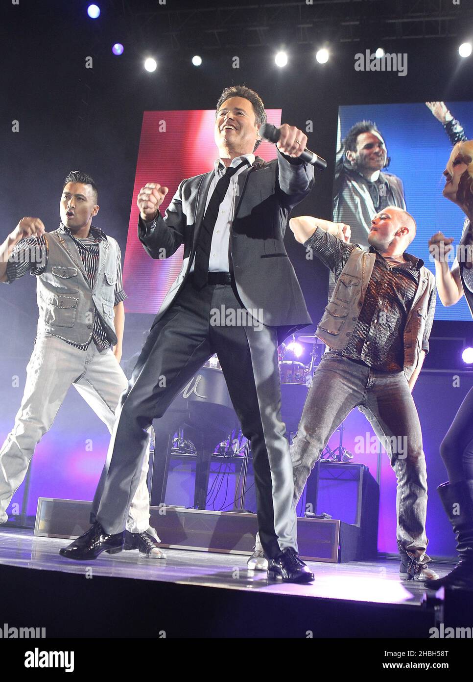 Donny Osmond performs live at the 02 Arena in London Stock Photo Alamy