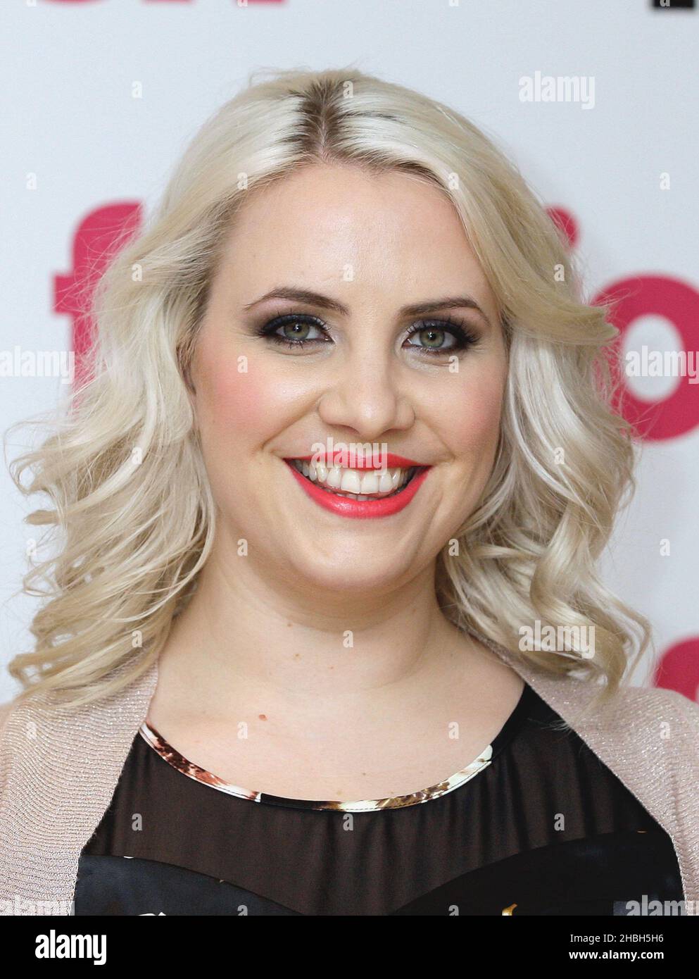 Claire Richards attending a photocall as a brand ambassador for retailer Fashion World at the BB Bakery in Covent Garden in London. Stock Photo