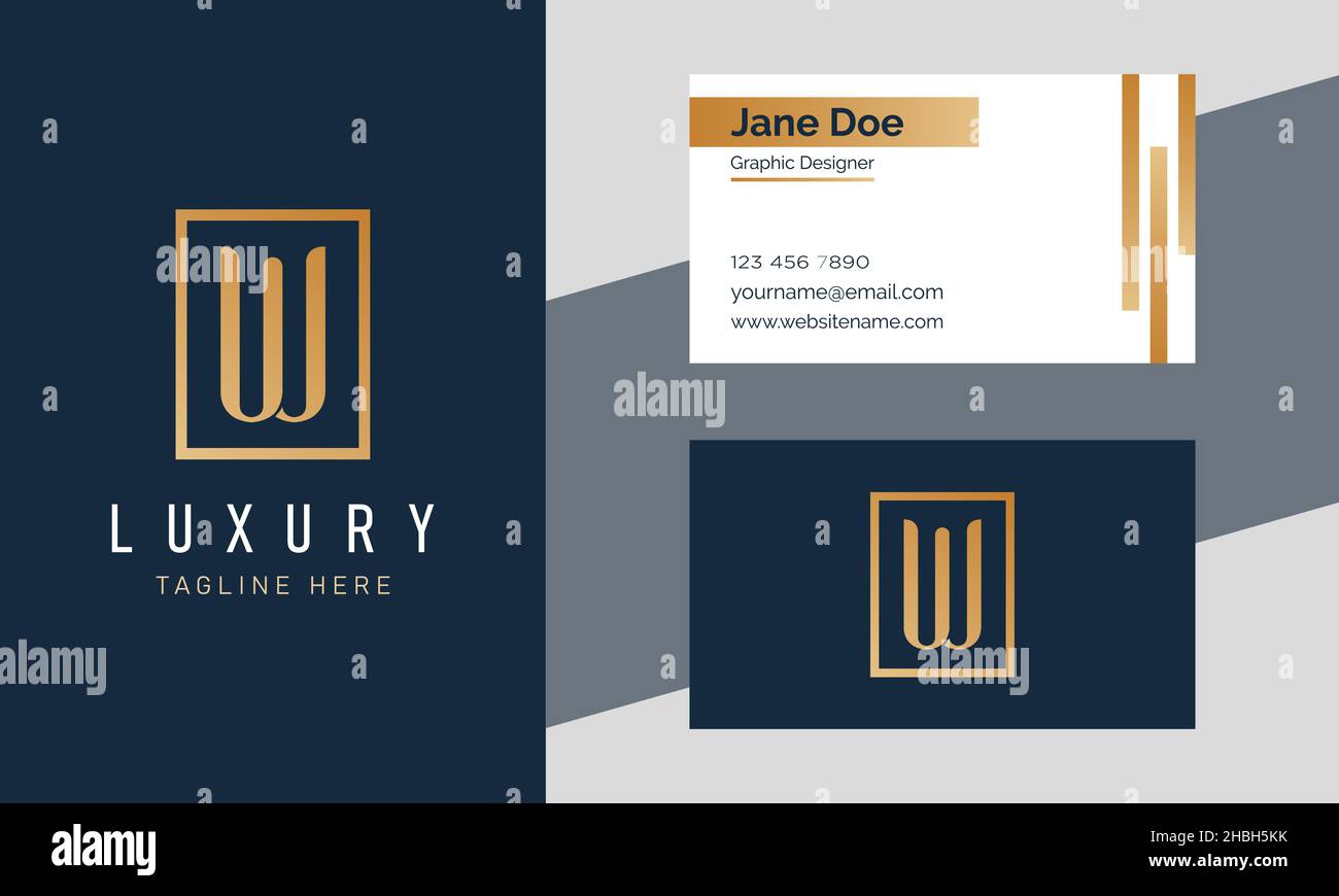 Abstract Premium luxury corporate identity elegant letter W logo design ...